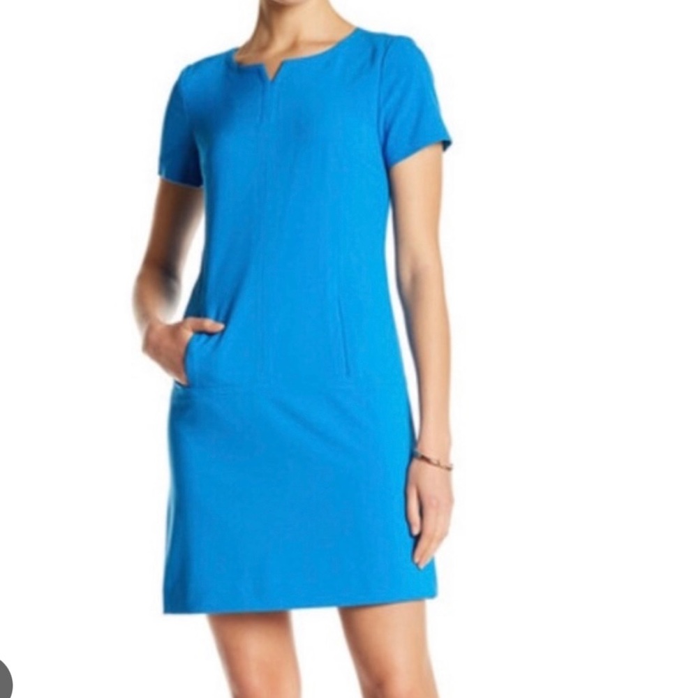 Tahari Shift Dress in Blue Capri Sz 6 ,Retail $128